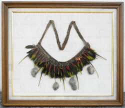 Framed Papua fiber necklace ID118. Dani tribe, West papua highlands.