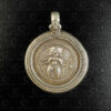 Silver Bhairava locket 23JRJ6A. Rajasthan state, Western India.