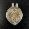 Silver Bhairava locket 23JS7A. Rajasthan state, Western India.