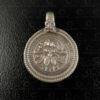 Silver Bhairava locket 23JS7C. Rajasthan state, Western India.