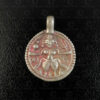 Silver Bhairava locket 23JS7E. Rajasthan state, Western India.