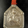 Silver Durga locket 23JS6B. India.