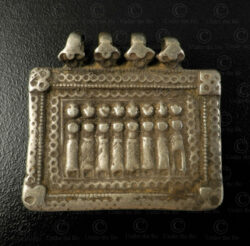 Silver Seven Sisters locket 23JS6C. Rajasthan state, Western India.