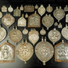 Silver and copper Ramdev locket 23RJ3B. Madhya Pradesh state, Central India.