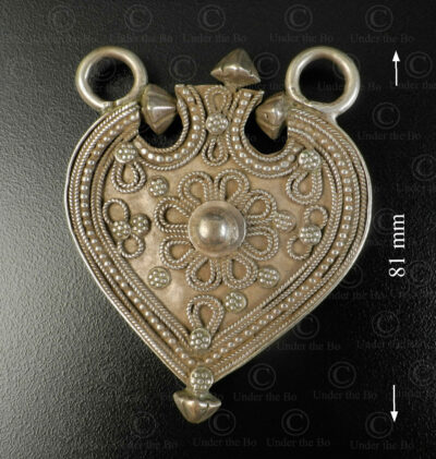 Rajasthan silver pendant 23RJ10B. Rajasthan state, Western India.