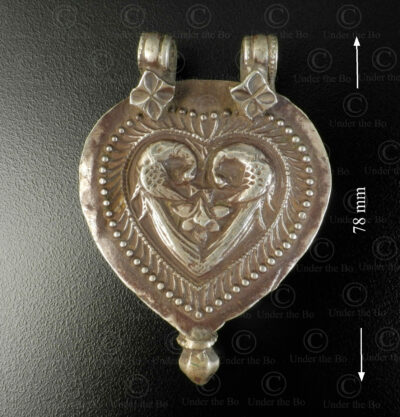 Rajasthan silver pendant 23RJ10C. Rajasthan state, Western India.