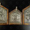 Silver and copper Mahakali locket 23RJ3A. Madhya Pradesh state, Central India.