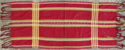 Chin silk scarf BU3. Zahau Haka Chin tribal group, Northern Chin state, Burma. Mid-20th century.