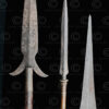 Four Asian spears ID157. Lake region in the north of West Kalimantan, Borneo.