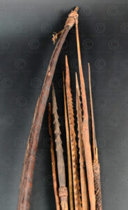 Arc et flèches de Papouasie ID156. Tribu Dani, Province de Highland Papua, Indonésie.
