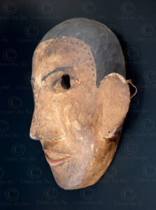 Bidayuh white mask BO281. Bidayuh Dayak culture, Sarawak, Malaysian part of Borneo island.