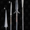 Four Asian spears ID157. Lake region in the north of West Kalimantan, Borneo.