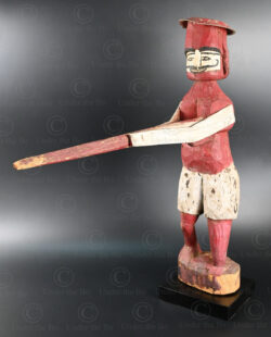 Tulu Nadu hunter statue C7-99. Kassaragod area, Tulu Nadu (Coastal South Karnataka - North Kerala), Southern India.