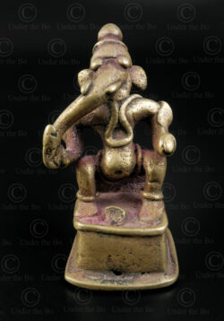 Bronze Ganesha 16P7C. Maharashtra state, Southern India.