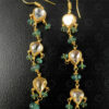 Boucles d'oreilles or et pierres E225. Nord de lInde.