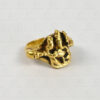 Ganesha gold ring R262. Maharashtra state, South India.