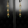 Gold and stones earrings E225. Northern India.