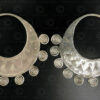 Hmong silver earrings E219B. Hmong minority, Northern Laos.