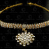 Imitation gold and diamonds necklace 660B. North India.