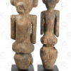 Pair of Dayak statues BO285. Danum tribal culture, West Kalimantan, Indonesian Borneo.