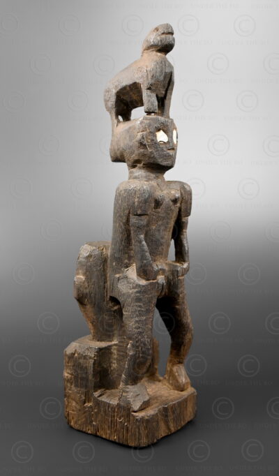 Small Dayak statue BO284. Bidayuh tribal culture, Sarawak, Malaysian state on the island of Borneo.