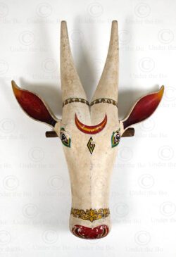 Kerala Nandi head IN660. Kerala State, Southern India. Mid 20th century.