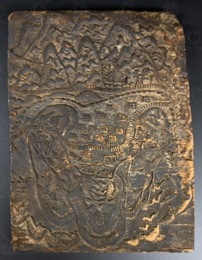 Planche à imprimer Mien YA185. Culture Mien (Yao), Nord du Laos ou sud de la Chine. XIXe siècle.