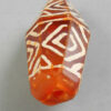 Etched Pyu carnelian bead BD236. Pyu city states, Burma.