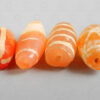 Four Puy etched carnelian beads BD246. Pyu city states, Burma.