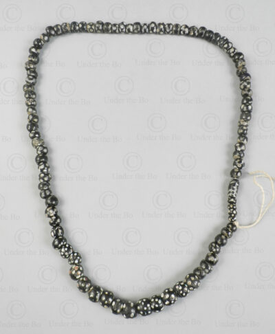 Dotted glass paste beads BD317. Worn by hill tribes of eastern Indian-western Burmese mountain ranges.
