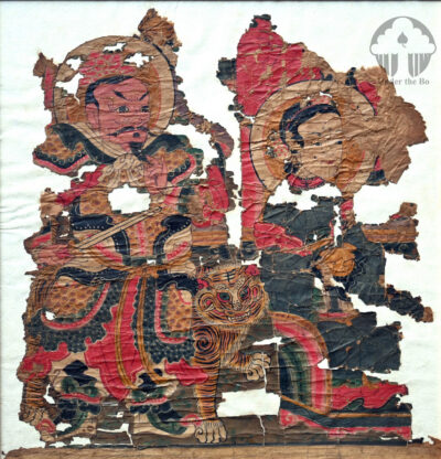 Peinture yao fragmentaire YA192. Provenant de lun des groupes yao du nord du Laos ou du sud de la Chine.