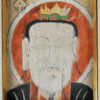 Framed Yao paper mask YA143A. Mien Yao minority, Southern China or Northern Laos.